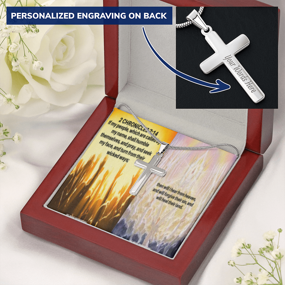 IKE MENS Scripture Collage Cross