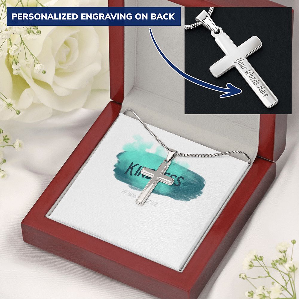 KINDNESS Personalized Cross Necklace