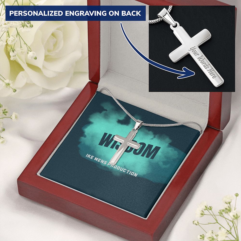 POWER OF WISDOM STEEL CROSS NECKLACE