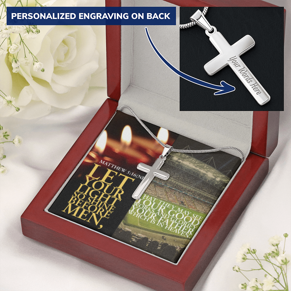 IKE MENS Scripture Collage Cross