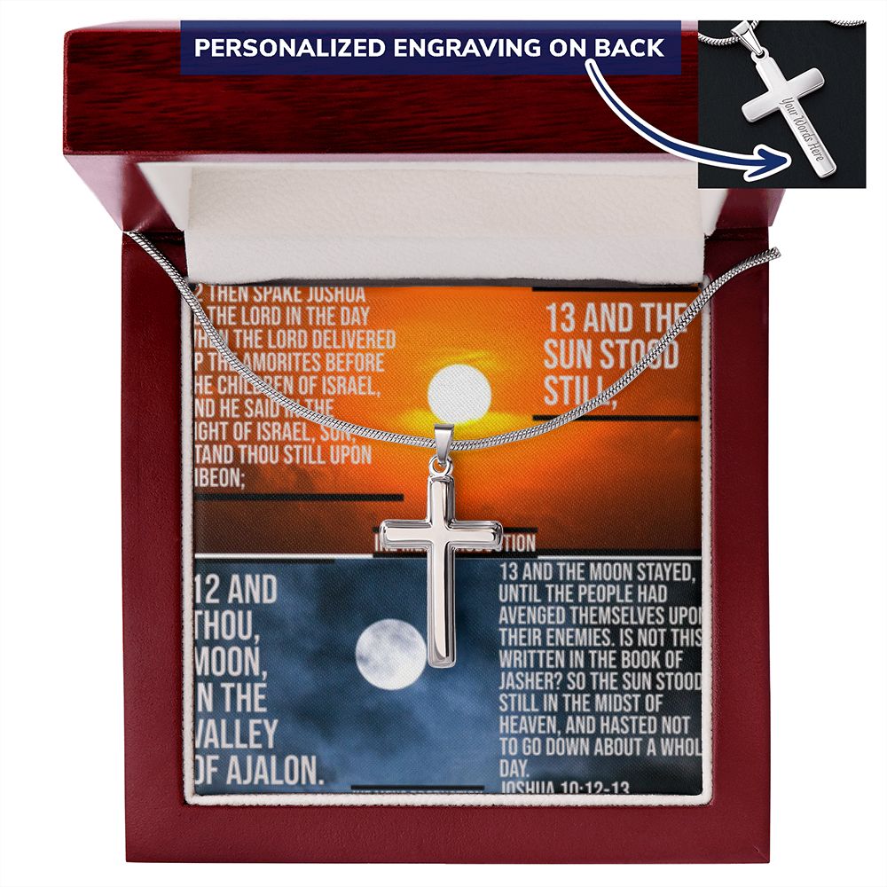 IKE MENS SCRIPTURE COLLAGE CROSS NECKLACE