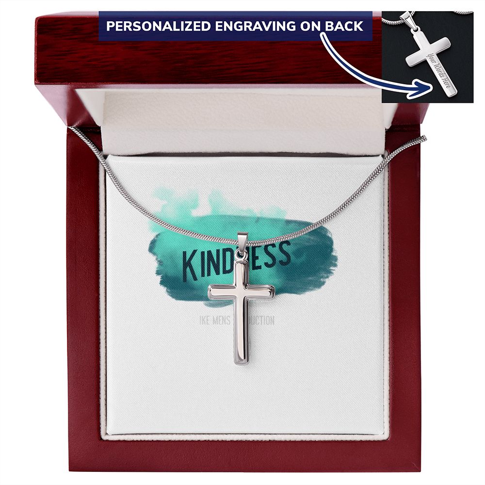 KINDNESS Personalized Cross Necklace