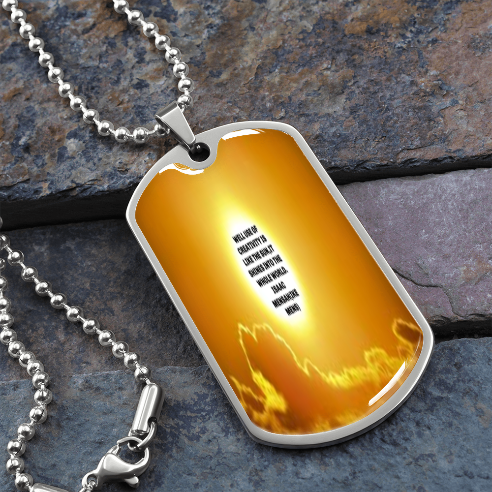 IKE MENS Quote Military Necklace