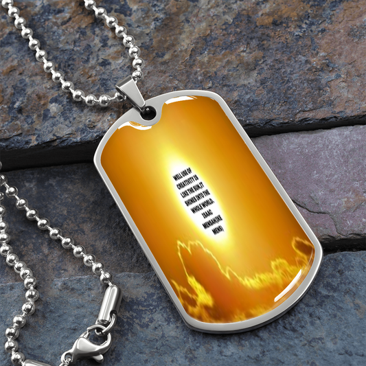 IKE MENS Quote Military Necklace