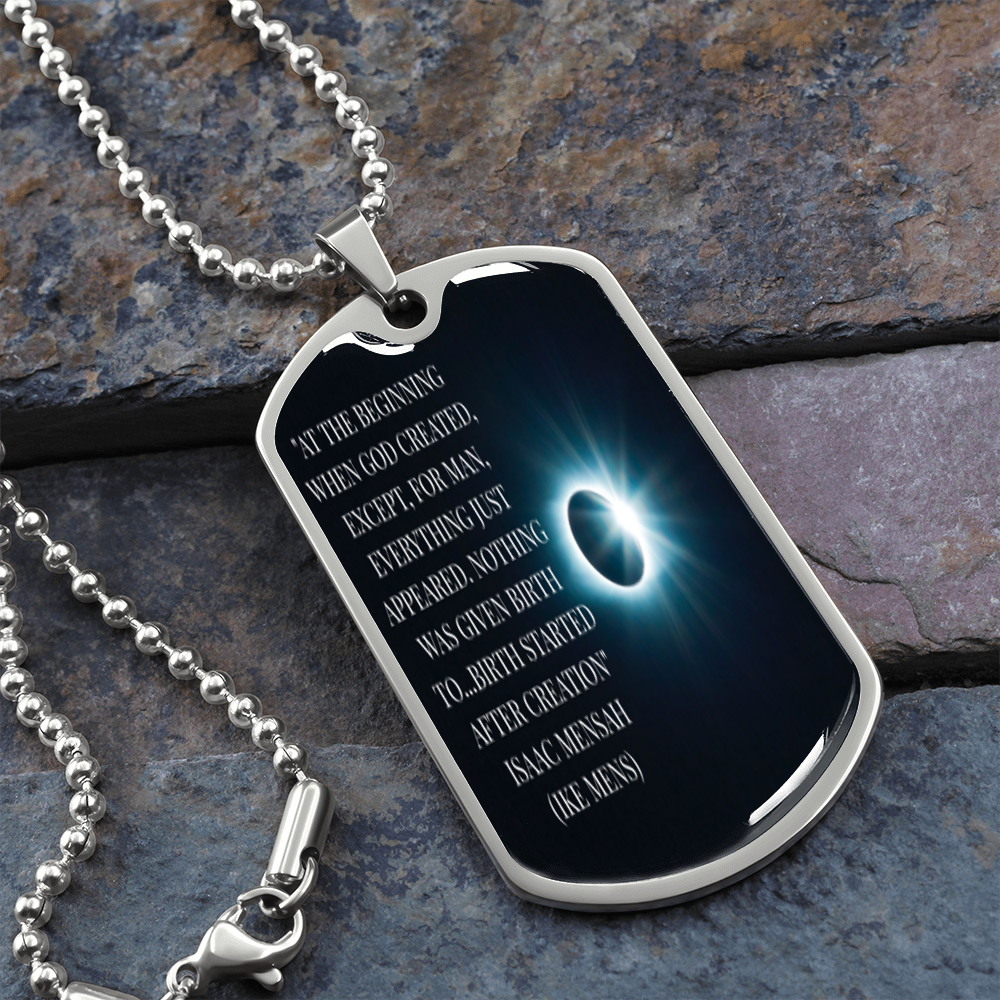 IKE MENS Quote Military Necklace