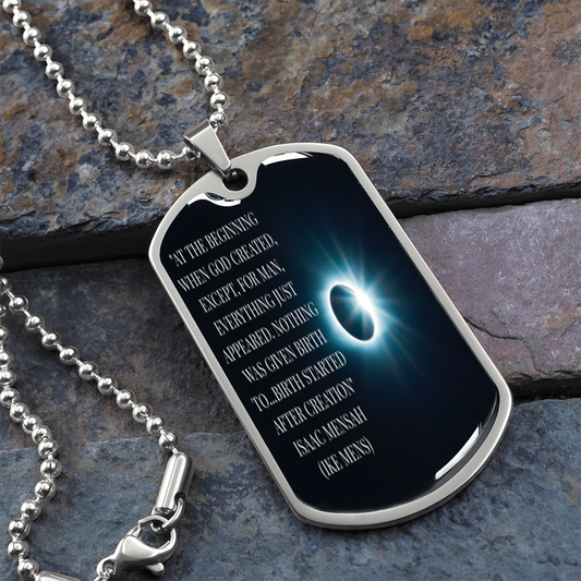 IKE MENS Quote Military Necklace
