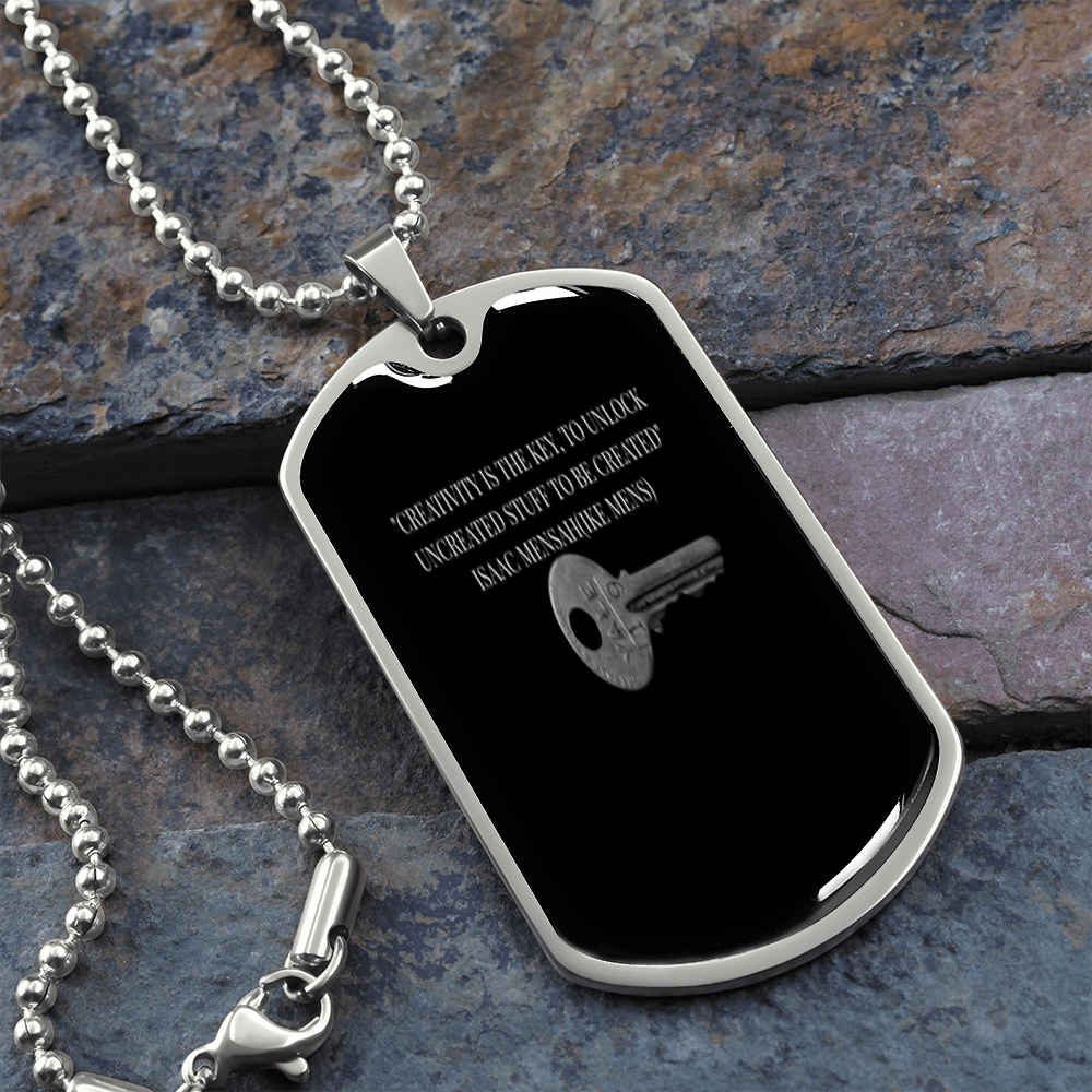 IKE MENS Quote Military Necklace