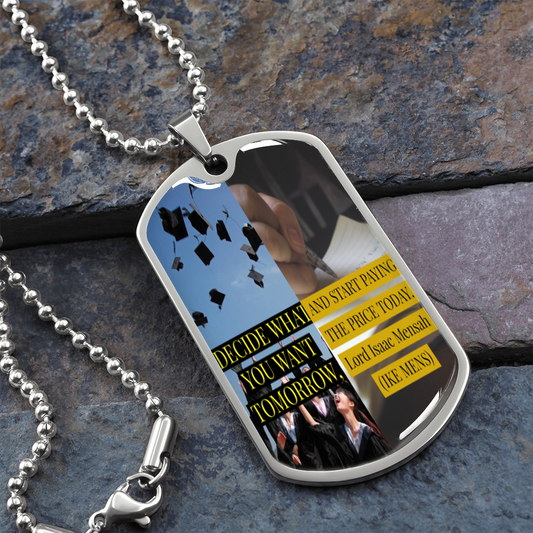 IKE MENS Quote Military Necklace