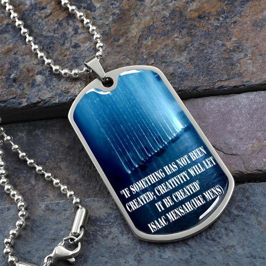 IKE MENS Quote Military Necklace