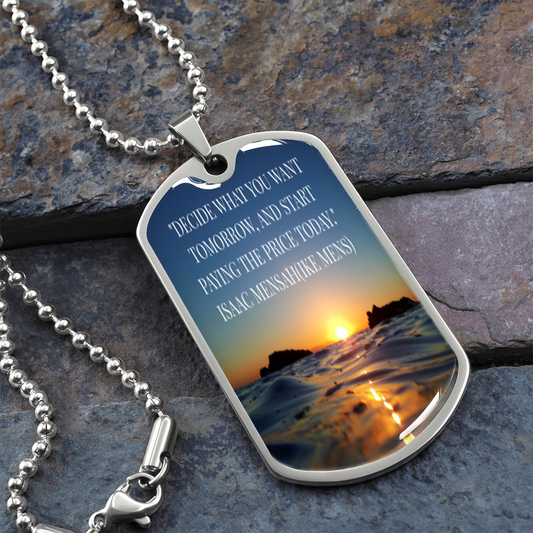 IKE MENS Quote  Military Necklace