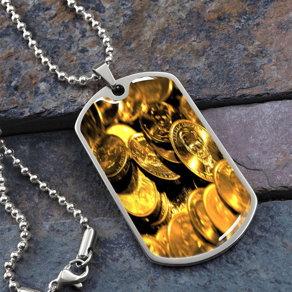 POWER OF WEALTH MILITARY CHAIN NECKLACE