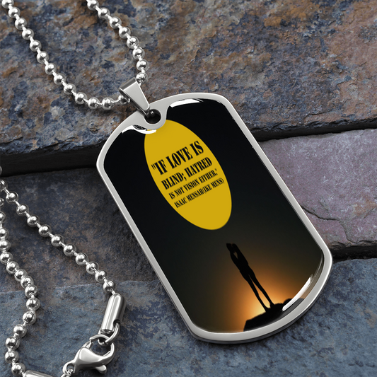 IKE MENS Quote Military Necklace