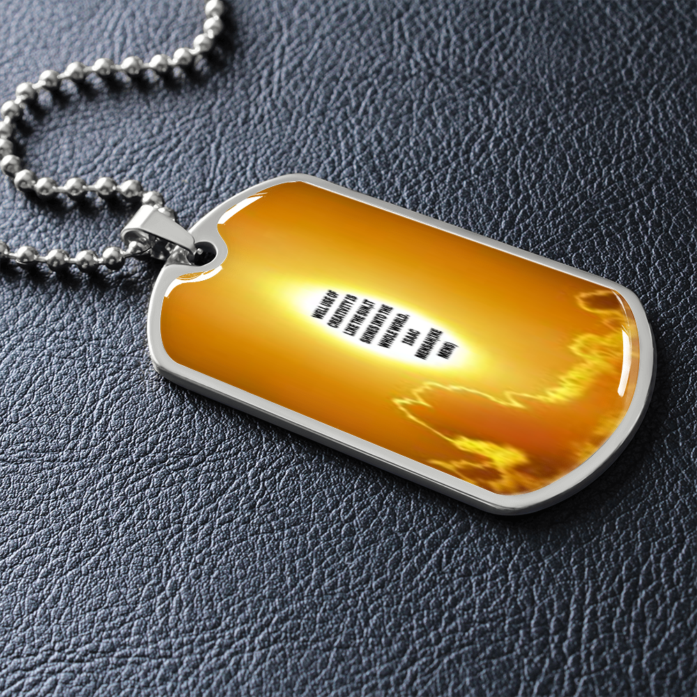 IKE MENS Quote Military Necklace