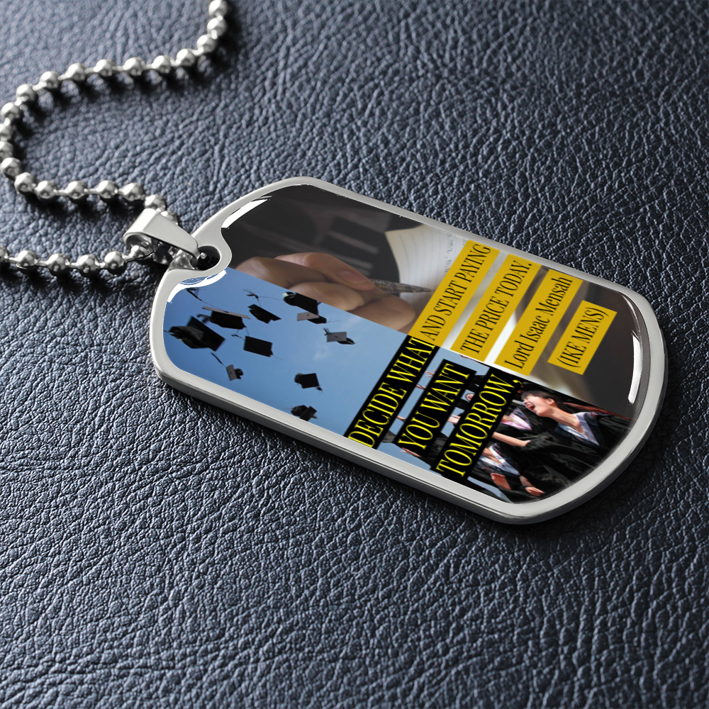 IKE MENS Quote Military Necklace