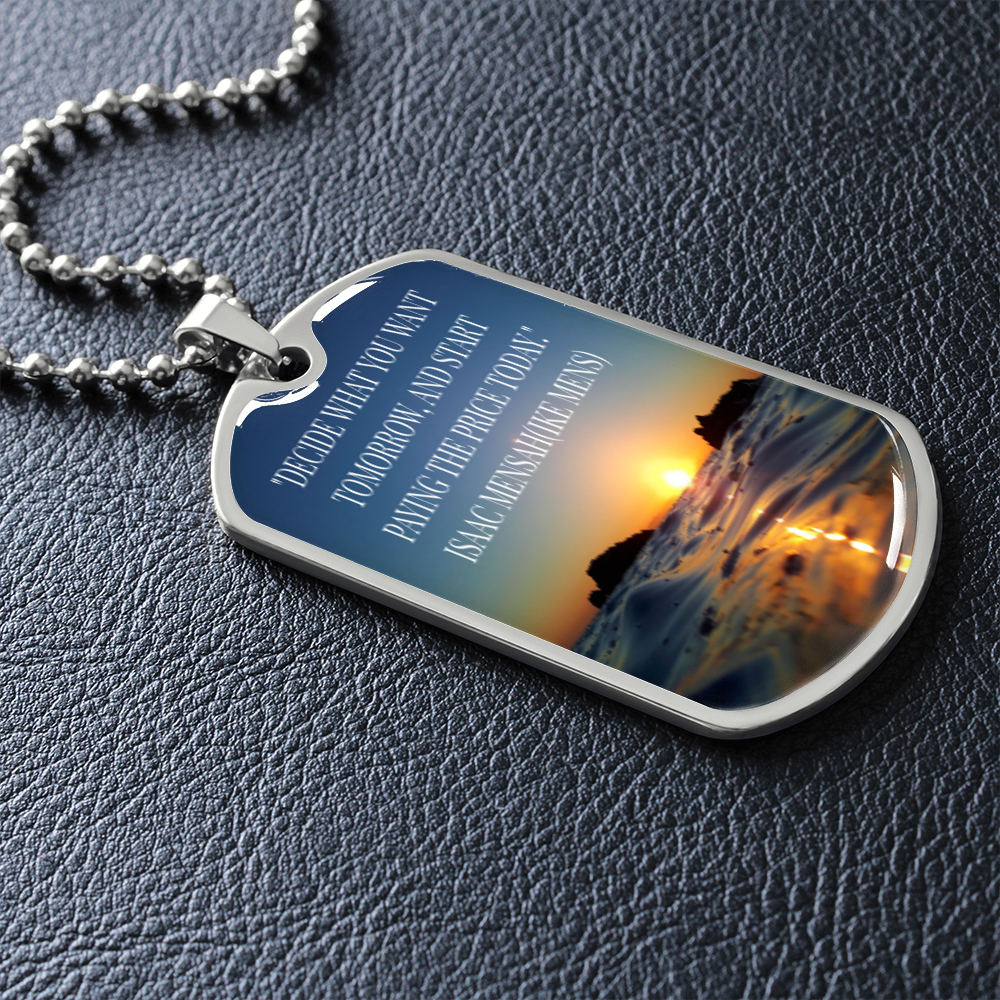 IKE MENS Quote  Military Necklace