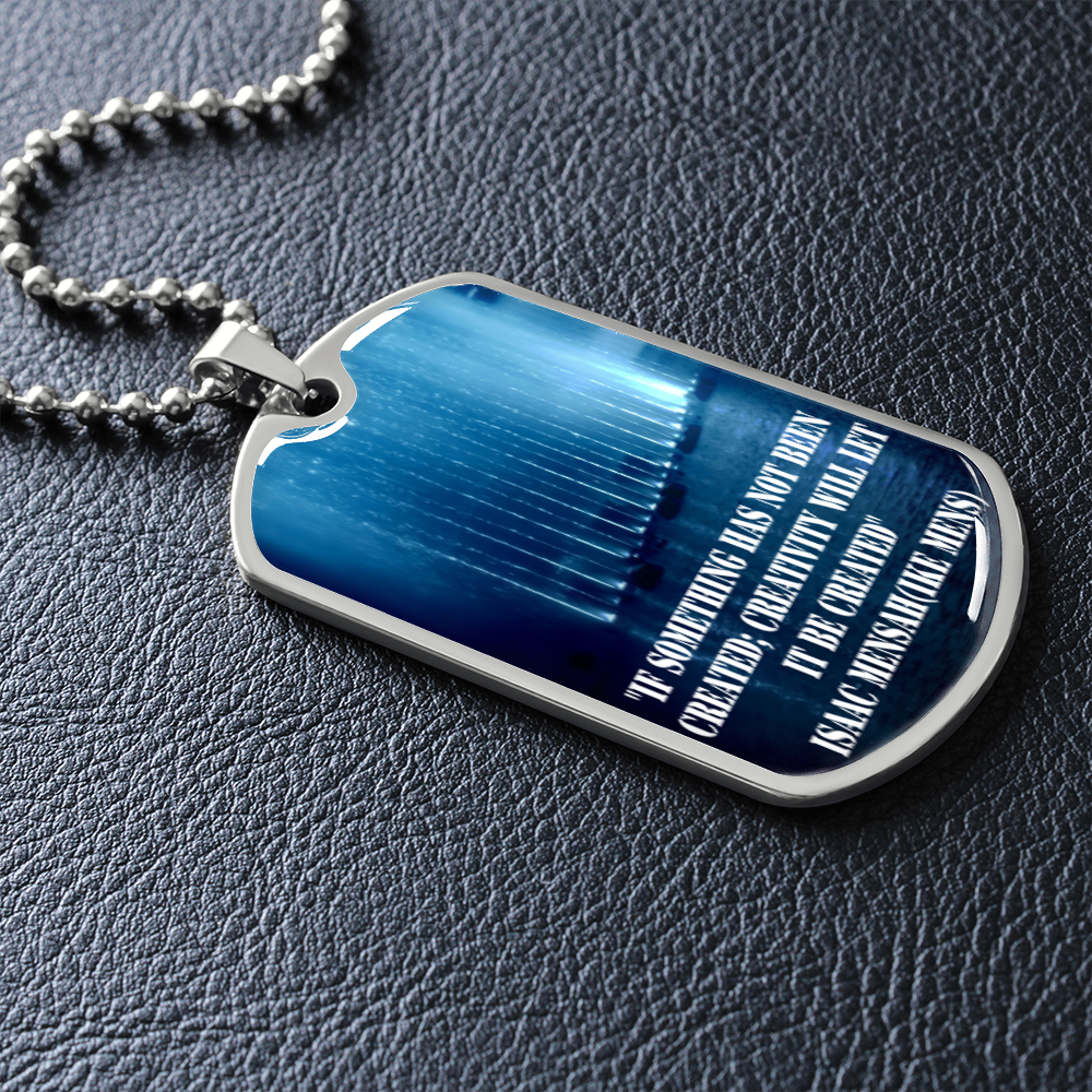 IKE MENS Quote Military Necklace