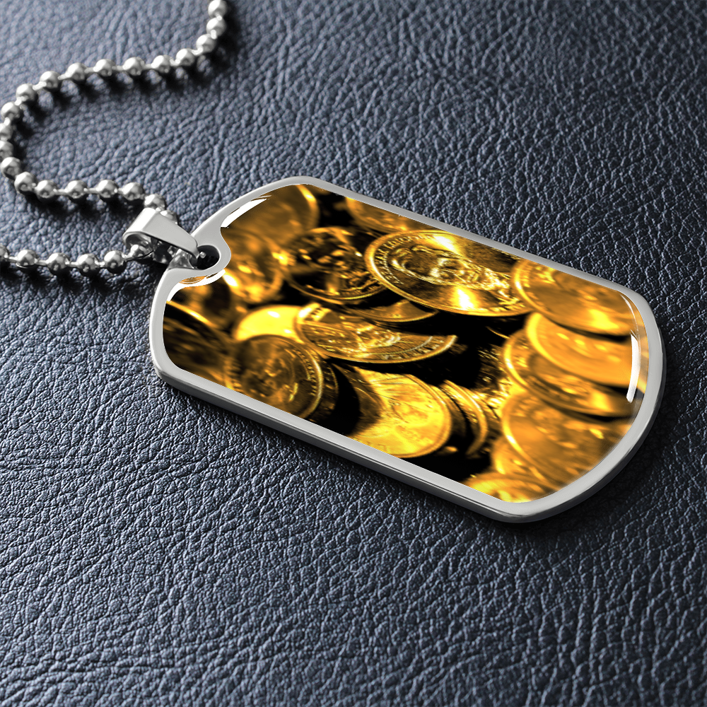 POWER OF WEALTH MILITARY CHAIN NECKLACE