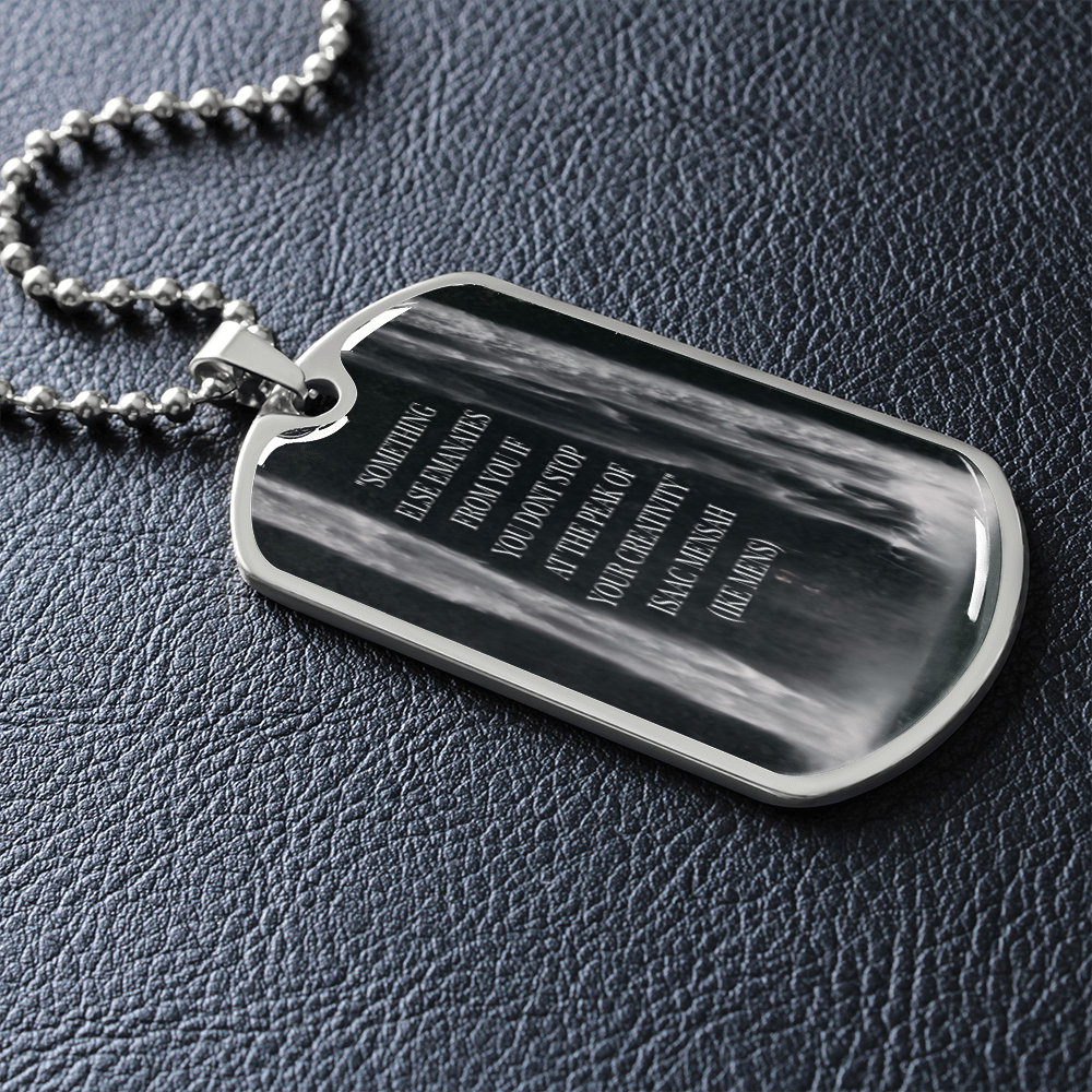 IKE MENS Quote Military Necklace