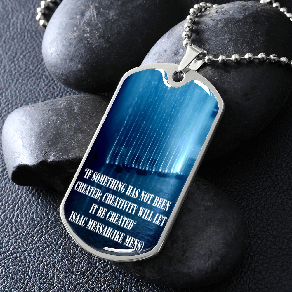 IKE MENS Quote Military Necklace