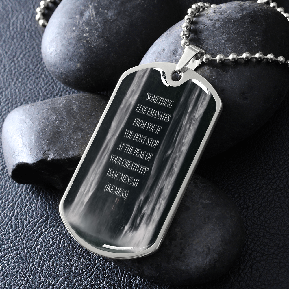 IKE MENS Quote Military Necklace