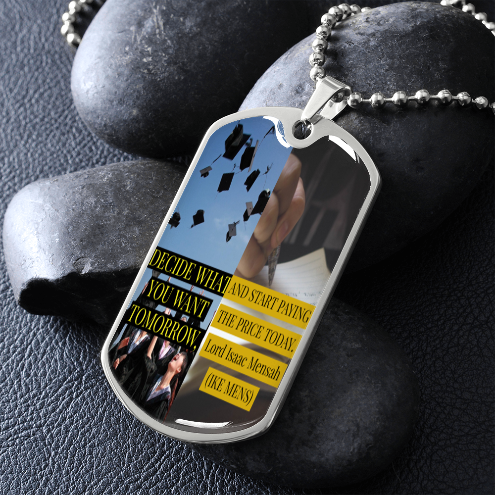 IKE MENS Quote Military Necklace