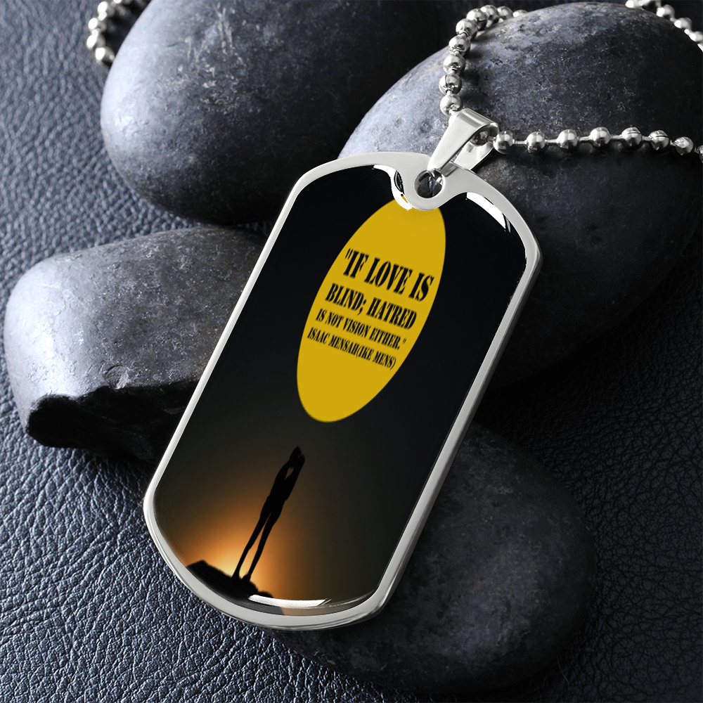 IKE MENS Quote Military Necklace