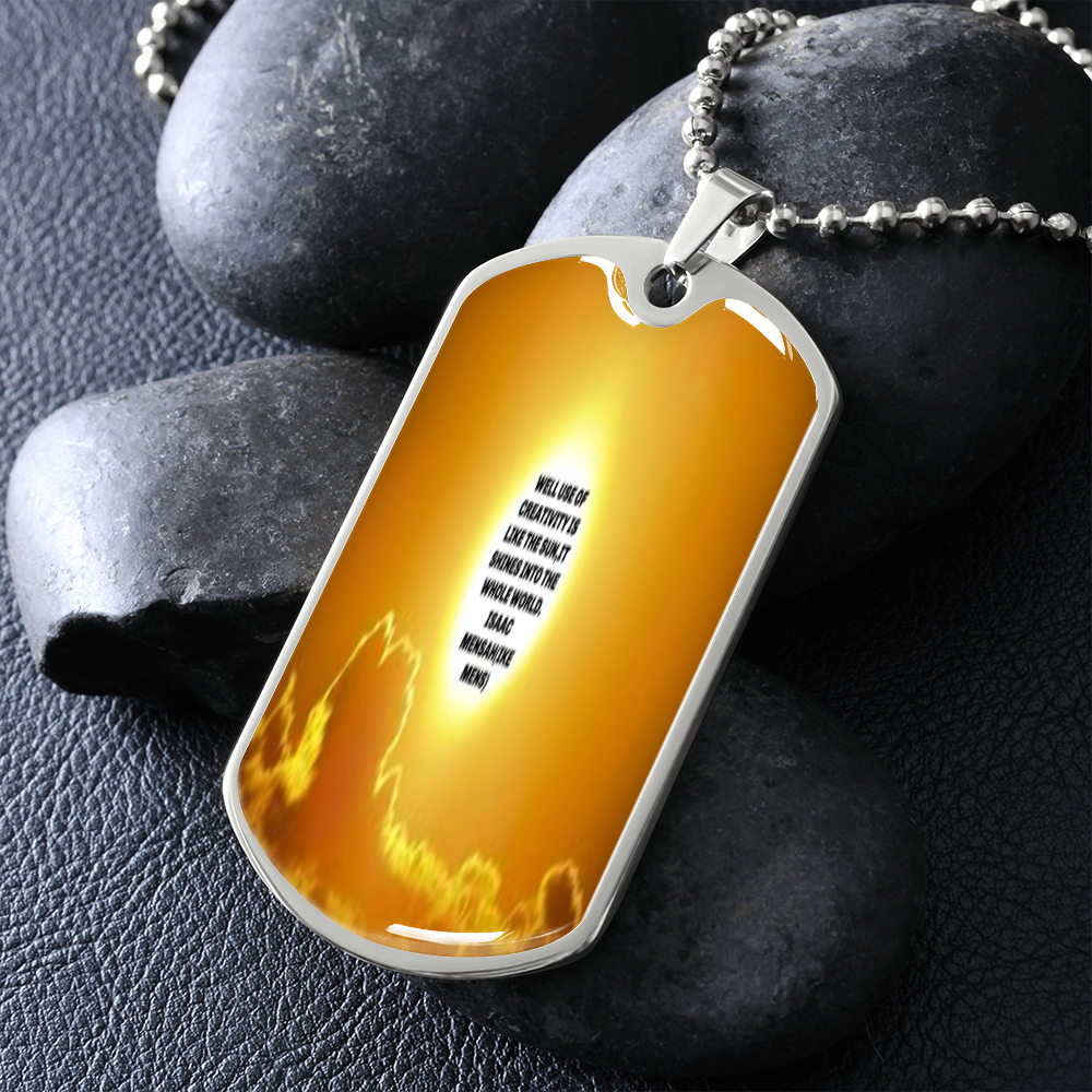IKE MENS Quote Military Necklace
