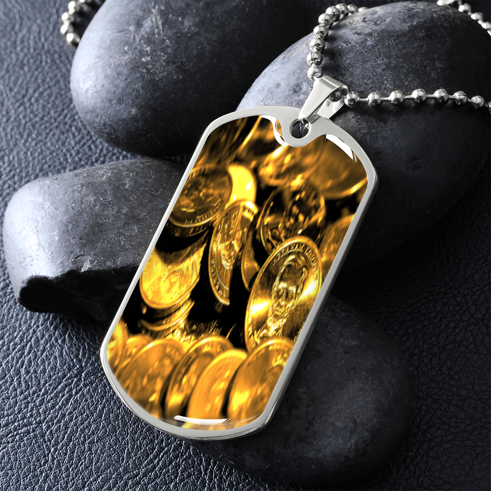 POWER OF WEALTH MILITARY CHAIN NECKLACE