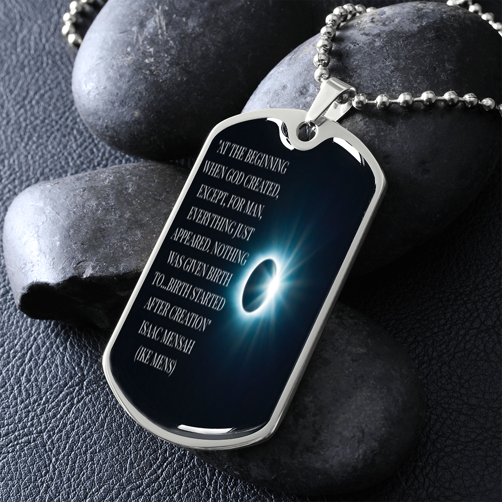 IKE MENS Quote Military Necklace