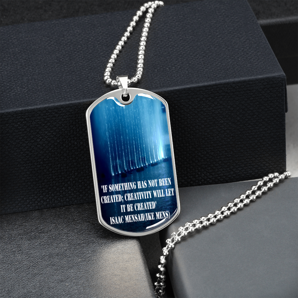 IKE MENS Quote Military Necklace