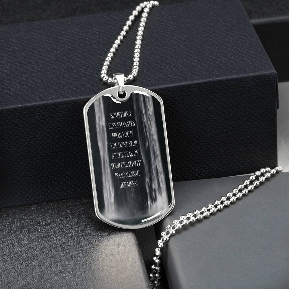 IKE MENS Quote Military Necklace
