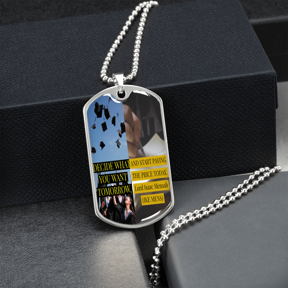 IKE MENS Quote Military Necklace