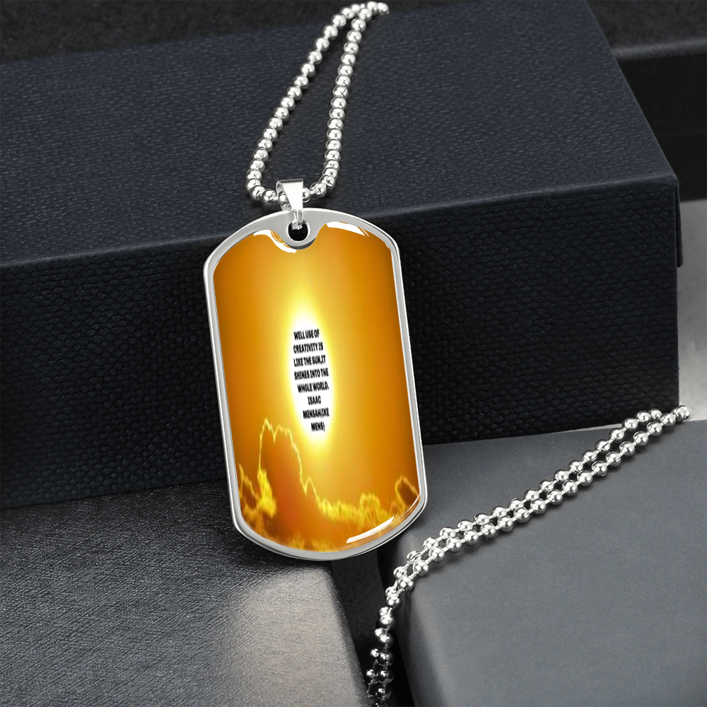 IKE MENS Quote Military Necklace