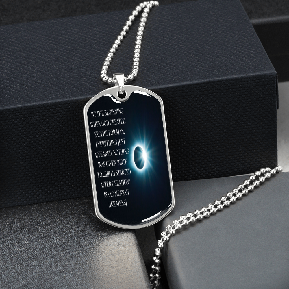 IKE MENS Quote Military Necklace