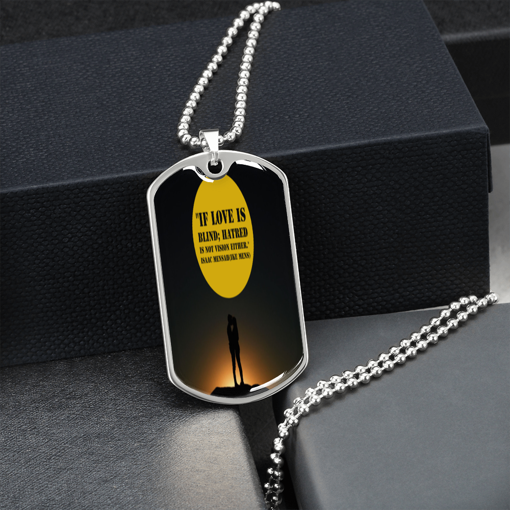 IKE MENS Quote Military Necklace