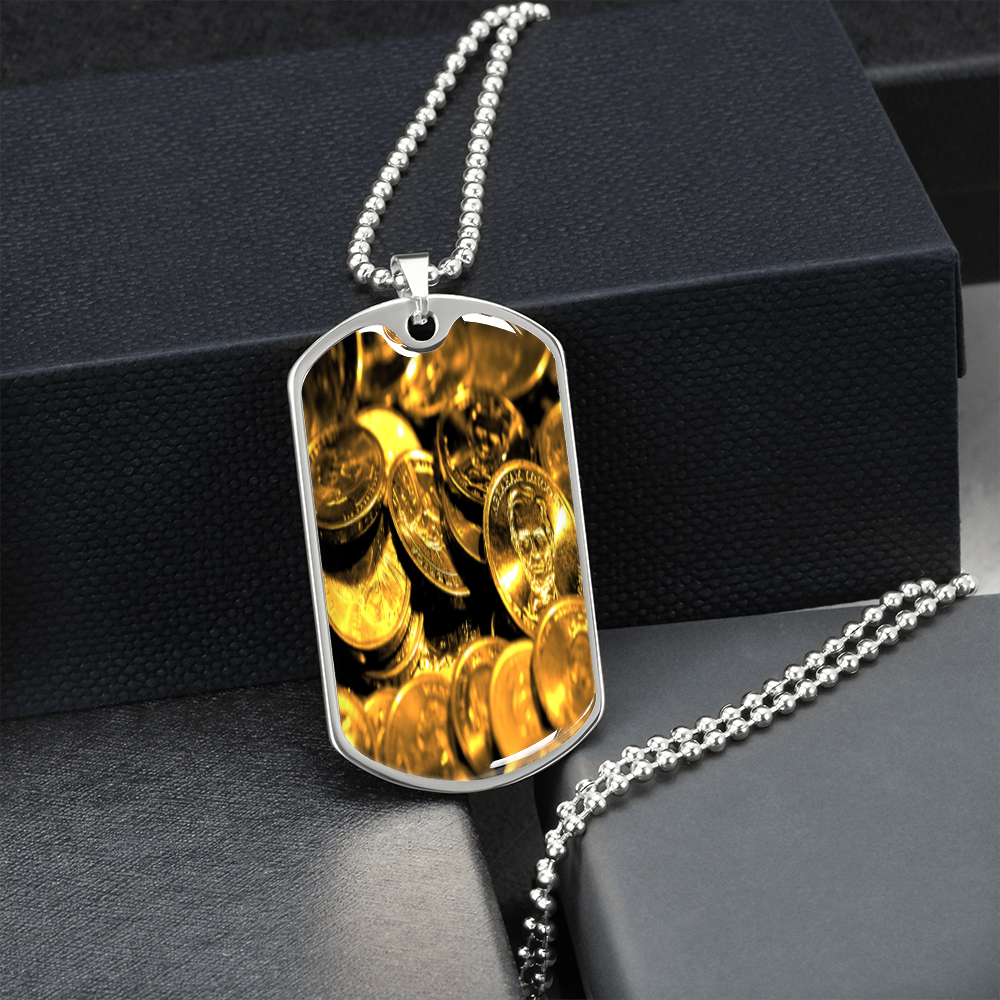 POWER OF WEALTH MILITARY CHAIN NECKLACE