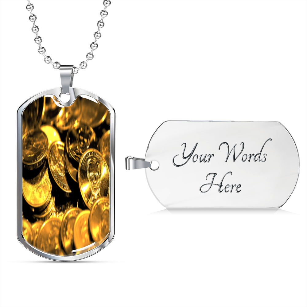 POWER OF WEALTH MILITARY CHAIN NECKLACE