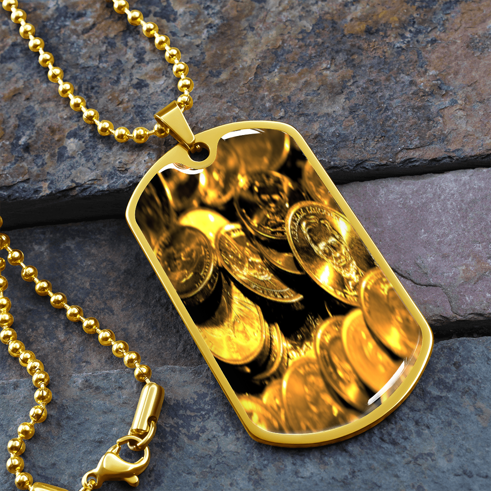 POWER OF WEALTH MILITARY CHAIN NECKLACE
