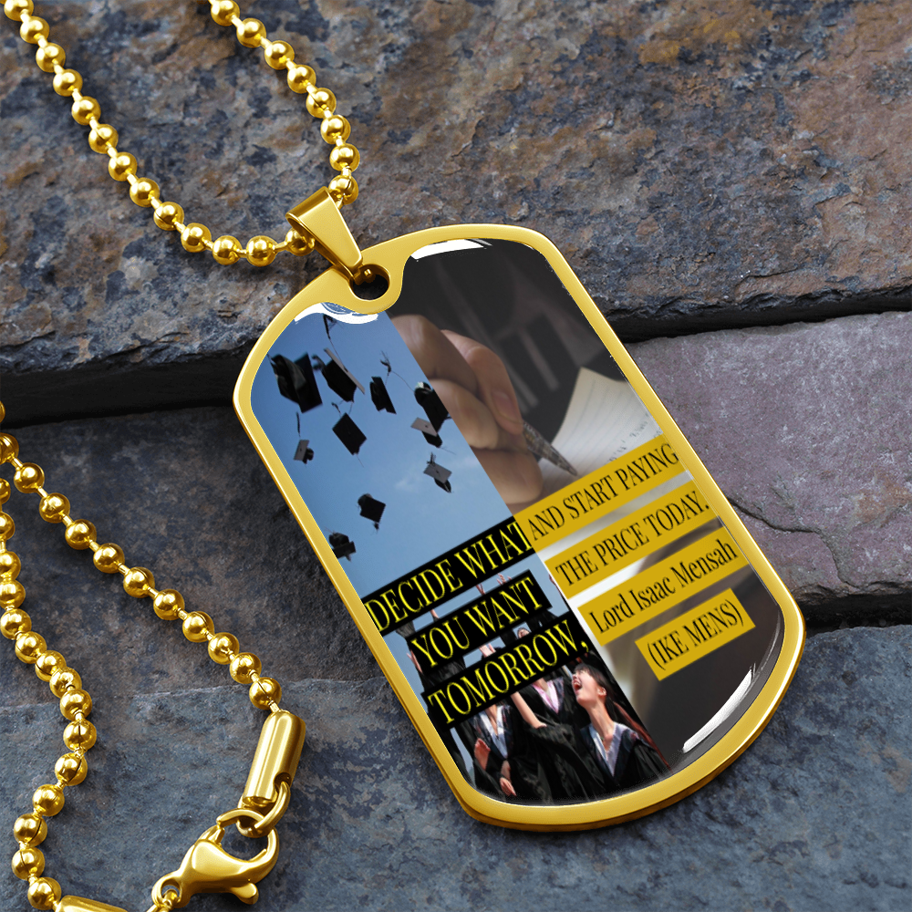 IKE MENS Quote Military Necklace
