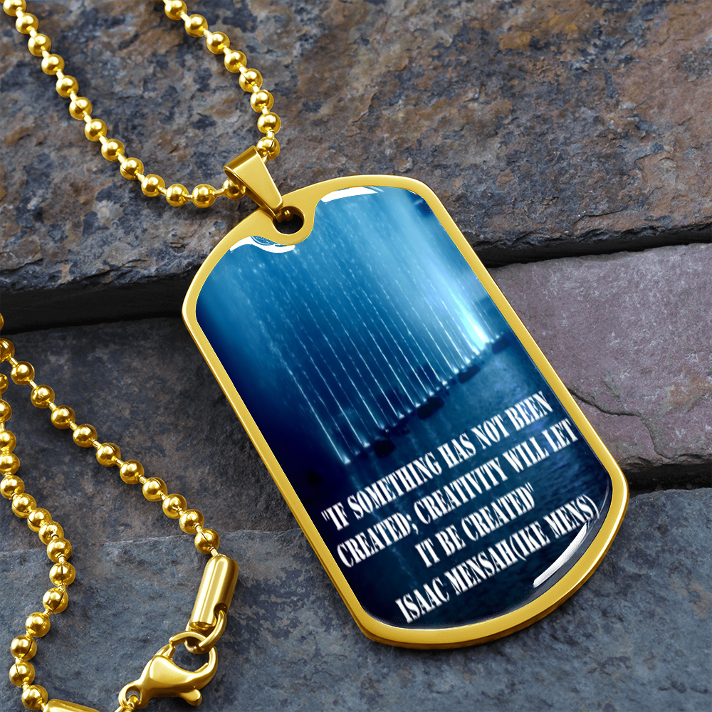 IKE MENS Quote Military Necklace