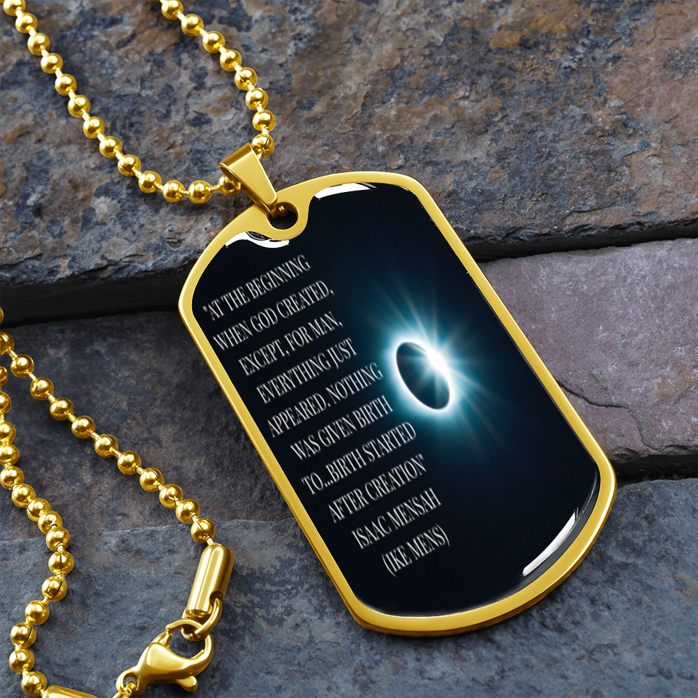 IKE MENS Quote Military Necklace