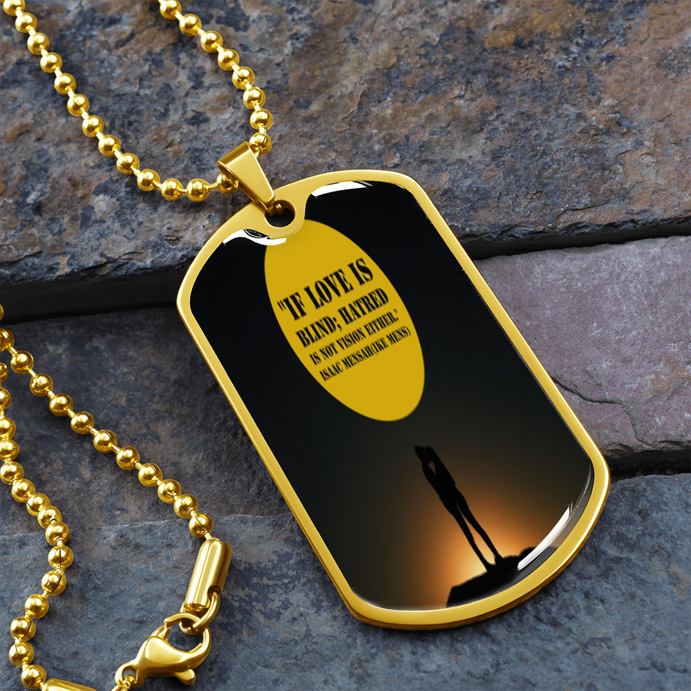 IKE MENS Quote Military Necklace