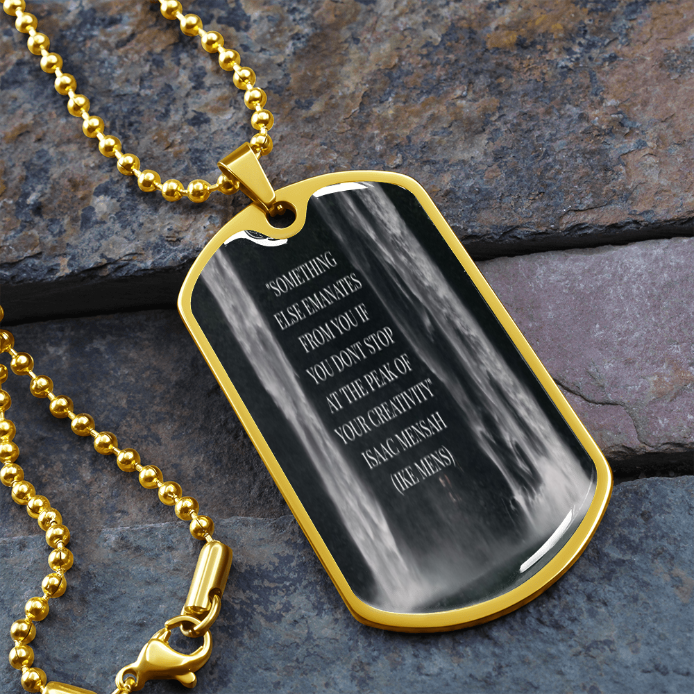 IKE MENS Quote Military Necklace