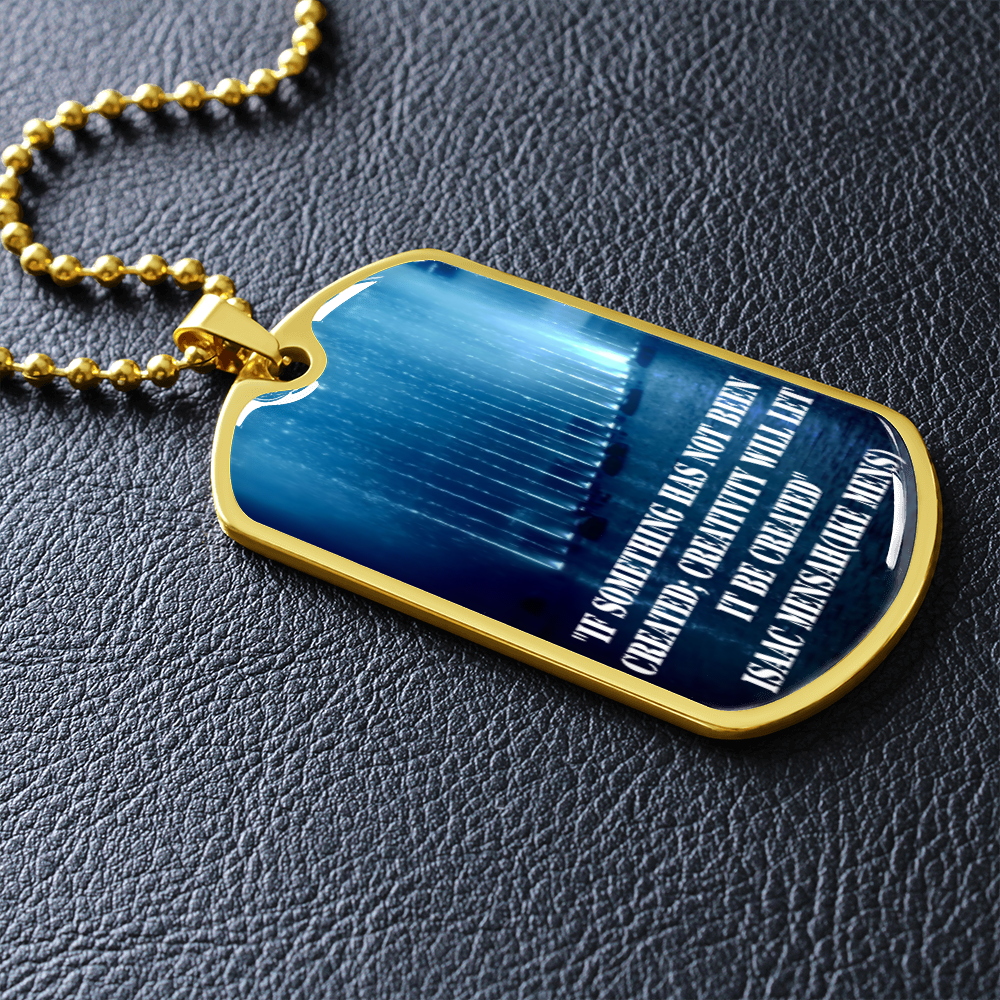 IKE MENS Quote Military Necklace