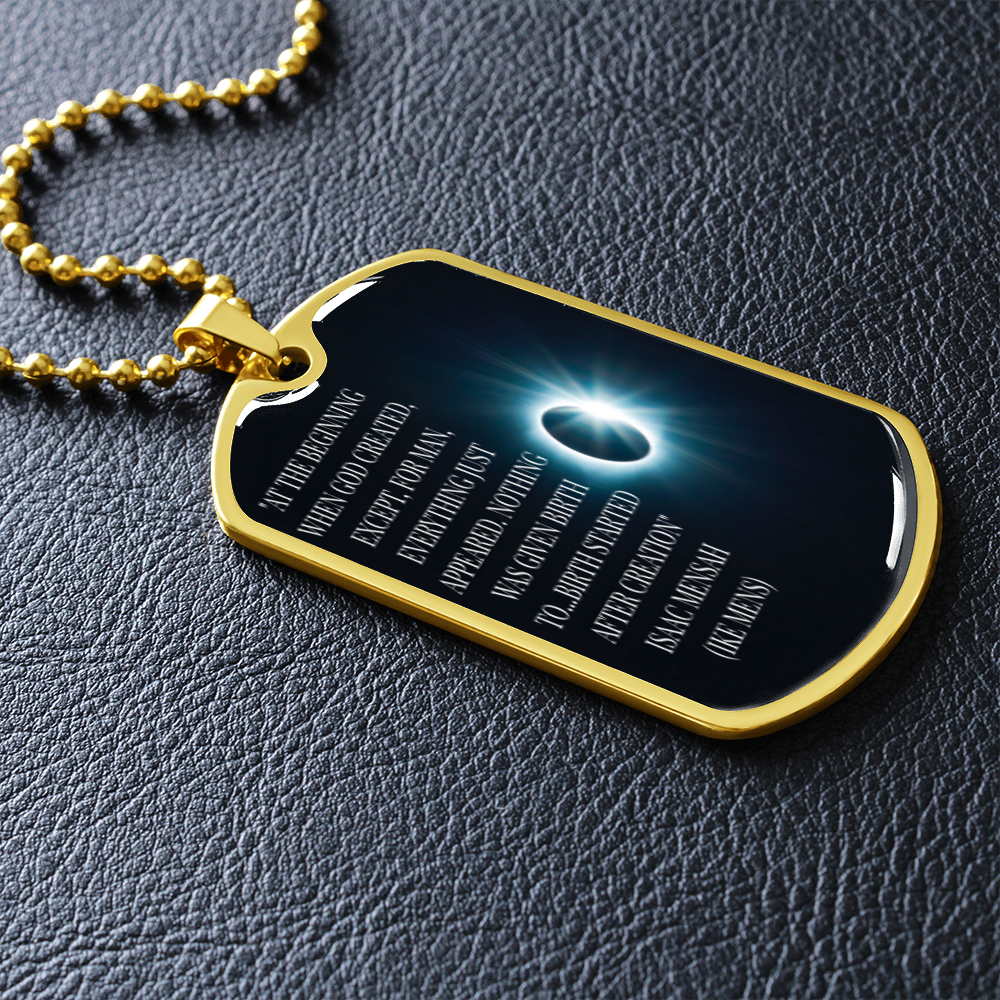IKE MENS Quote Military Necklace