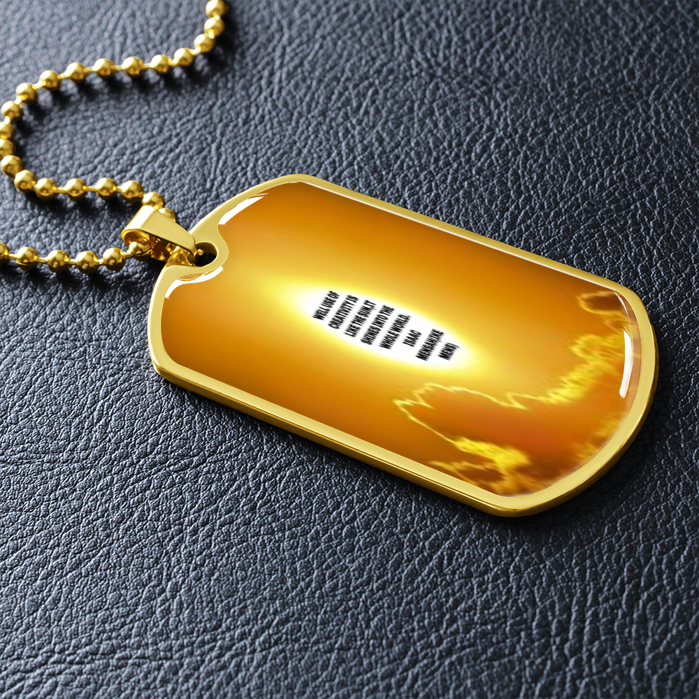 IKE MENS Quote Military Necklace