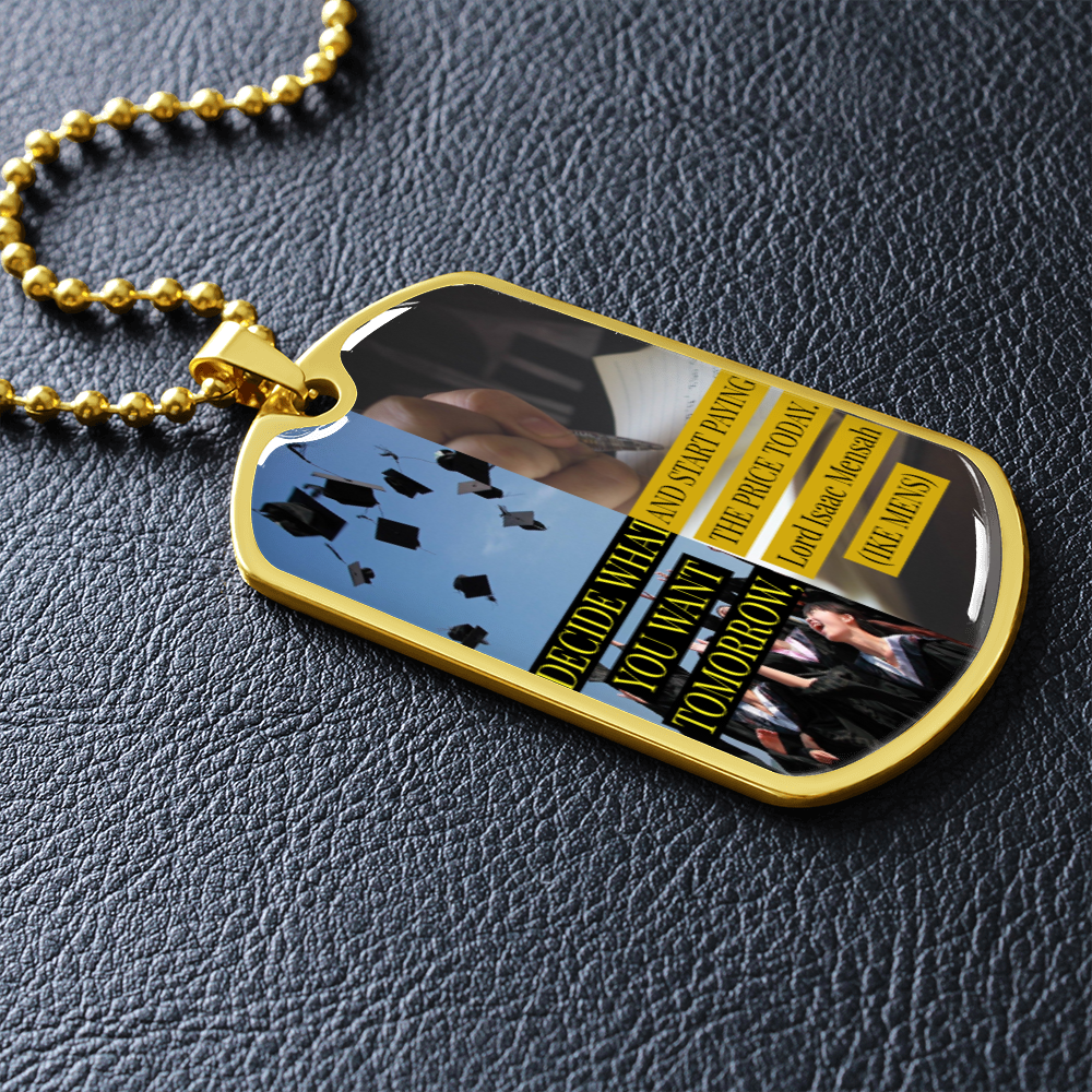IKE MENS Quote Military Necklace