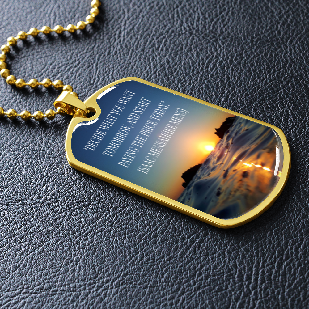 IKE MENS Quote  Military Necklace