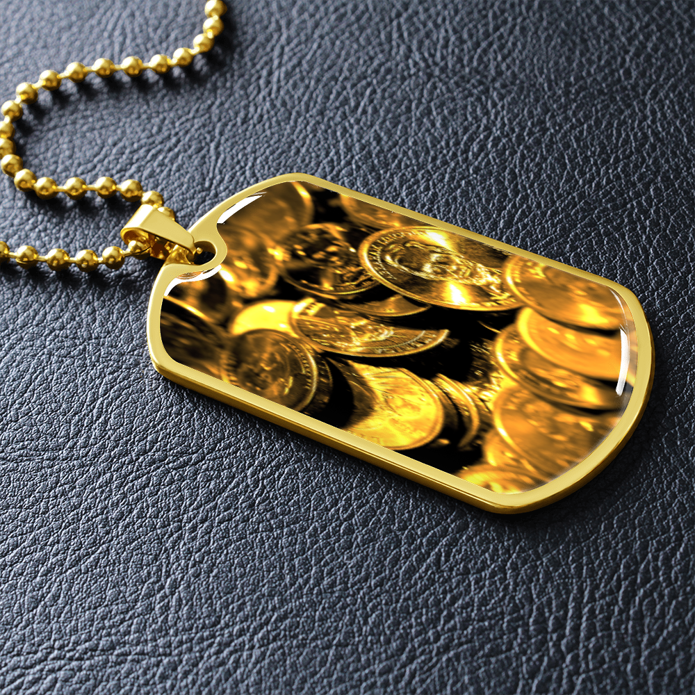 POWER OF WEALTH MILITARY CHAIN NECKLACE