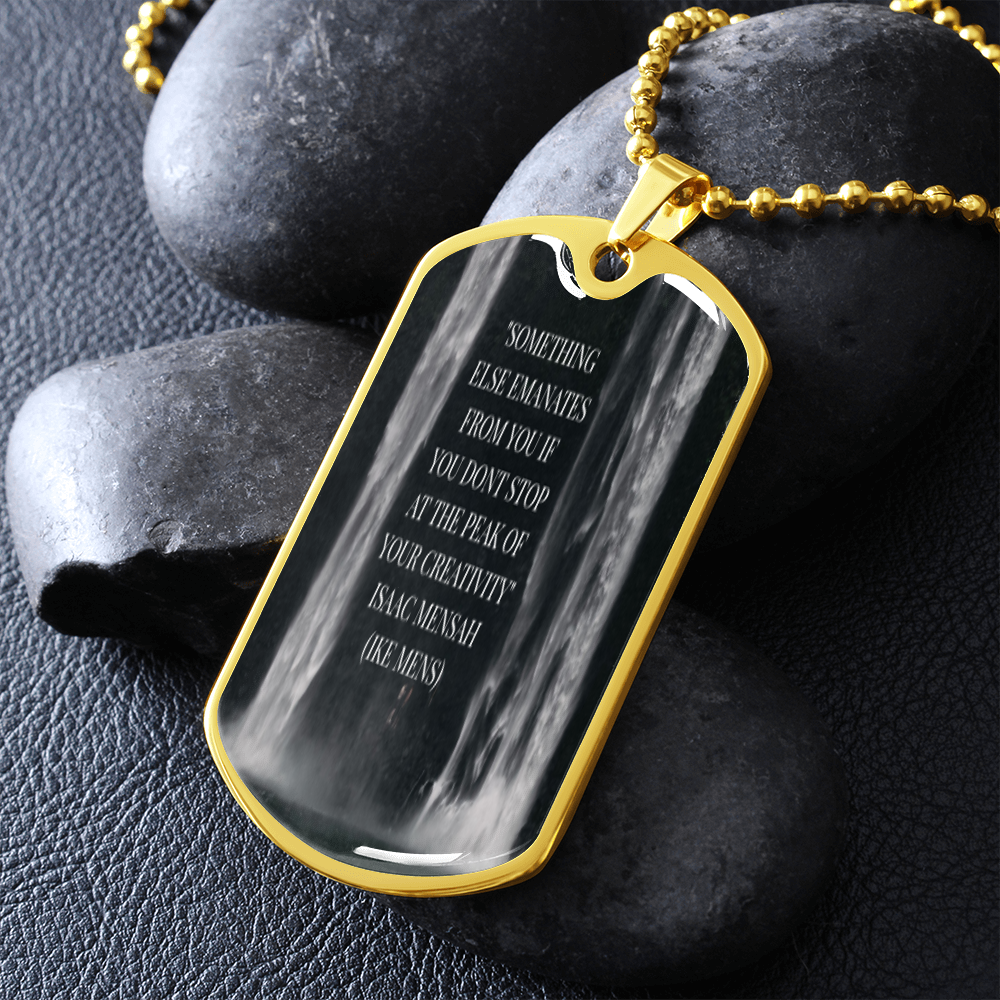 IKE MENS Quote Military Necklace